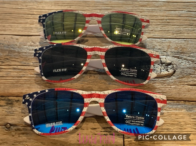 American Flag Basic Sunglasses