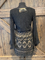 Black Lace Diablesse Mini Dress