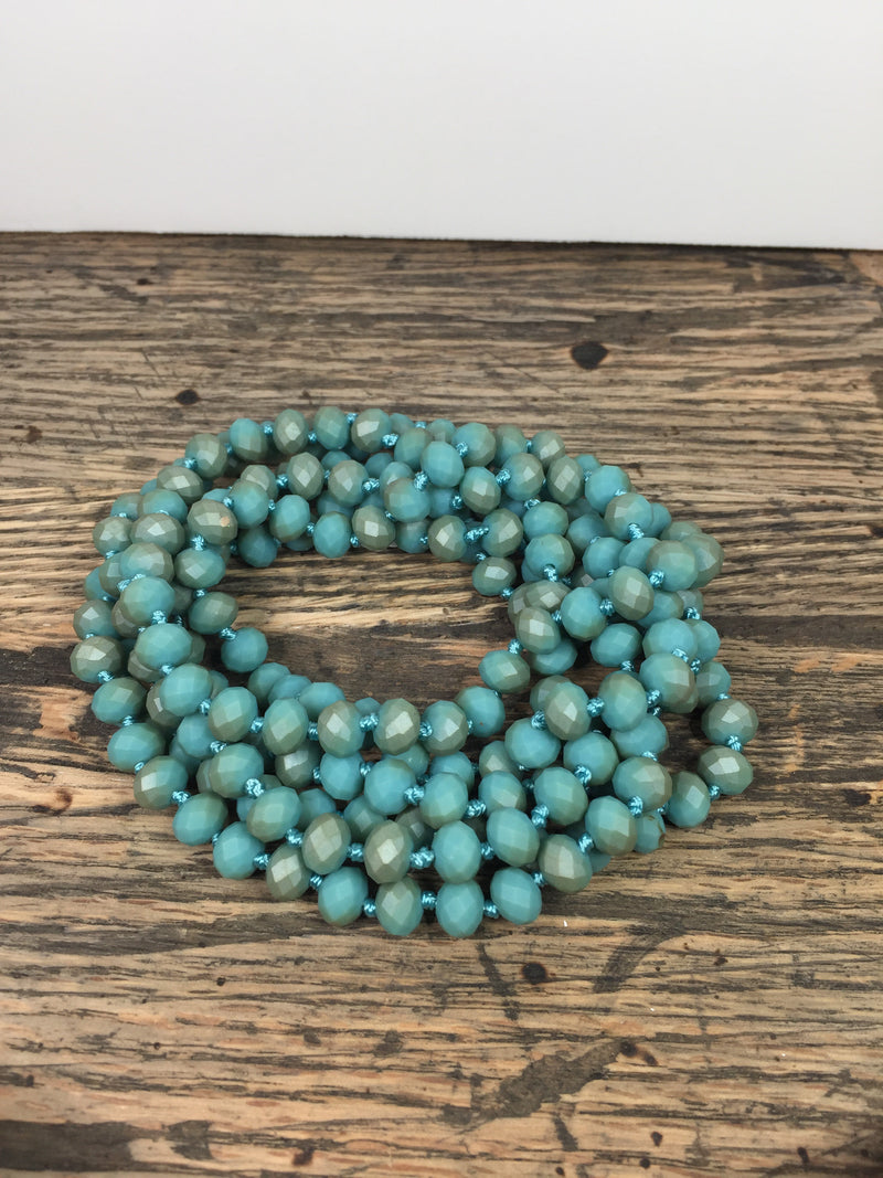 60" Glass Beaded Layering Necklace