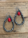 Navajo Teardrop W/Stone Earrings