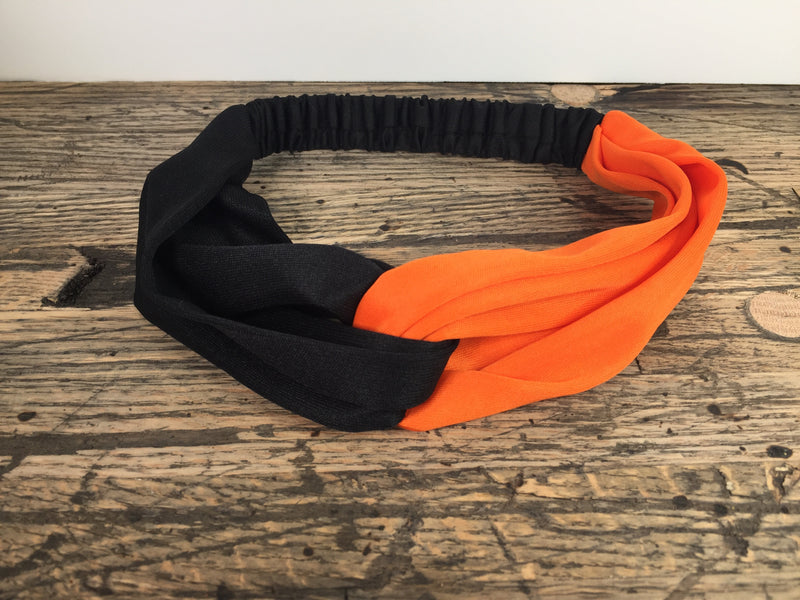 Orange and Black Elastic Headband
