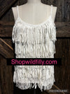 Fringe Spaghetti Strap Tank