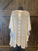 White Crochet Cover Up One Size