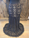 Black Crochet Maxi Skirt