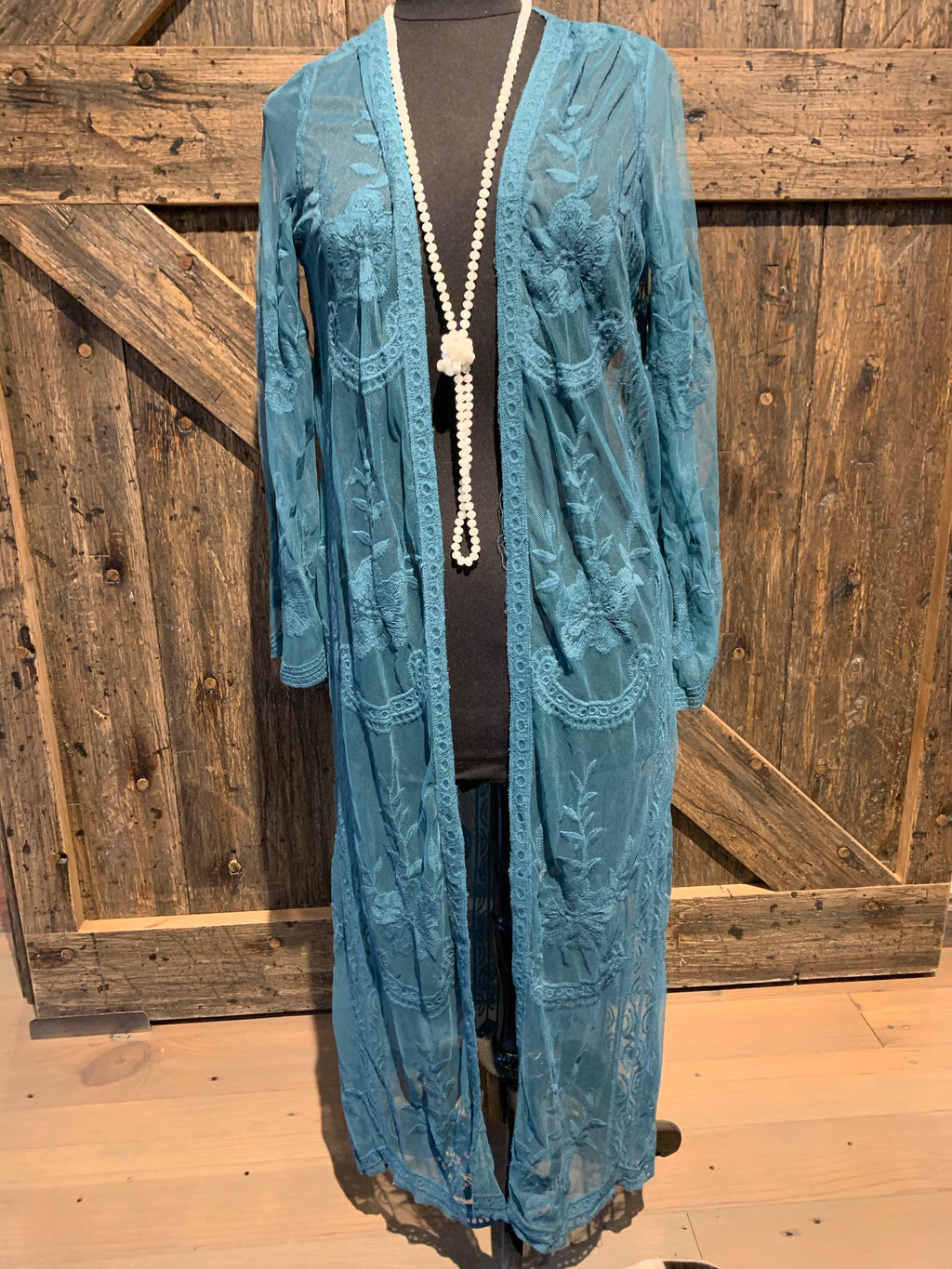 Lace Duster Teal or Titanium
