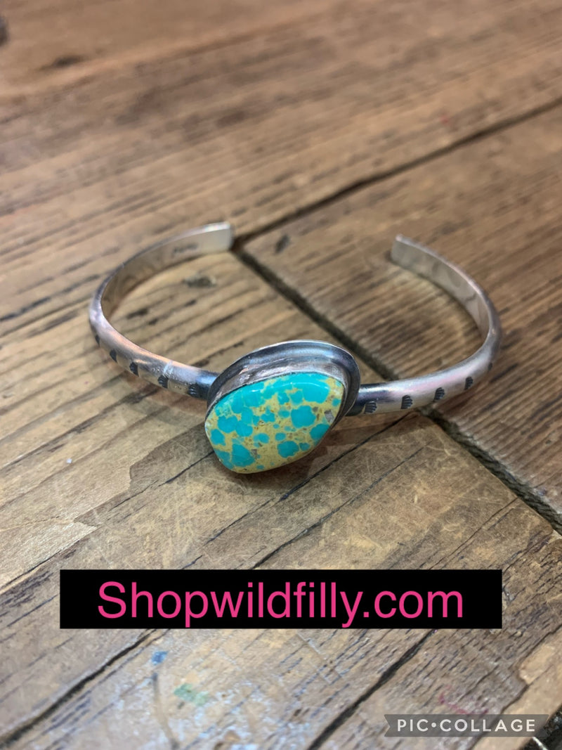 Turquoise Sterling Silver Cuff (Large)