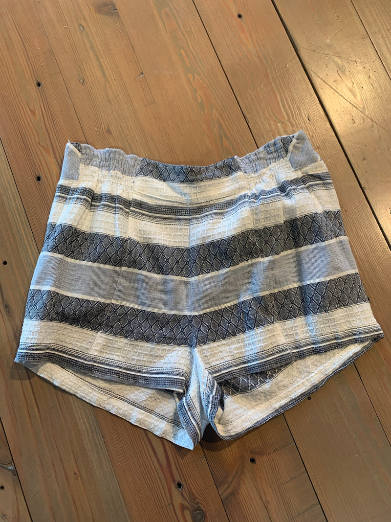 Blue & White Savannah Striped Shorts