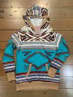 Aztec printed Knitted Hoodie