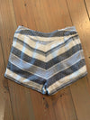 Blue & White Savannah Striped Shorts