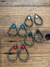 Navajo Teardrop W/Stone Earrings