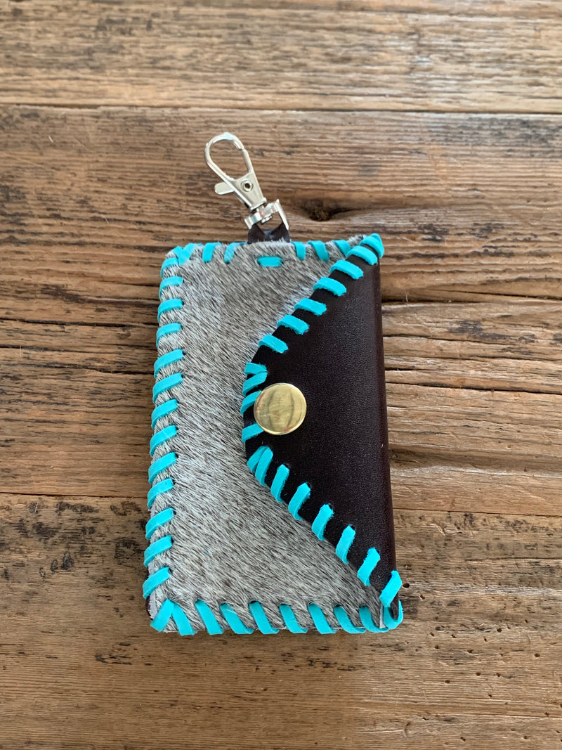 Leather Keychain Card Holder
