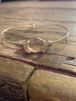 Gold Bangle with Stone