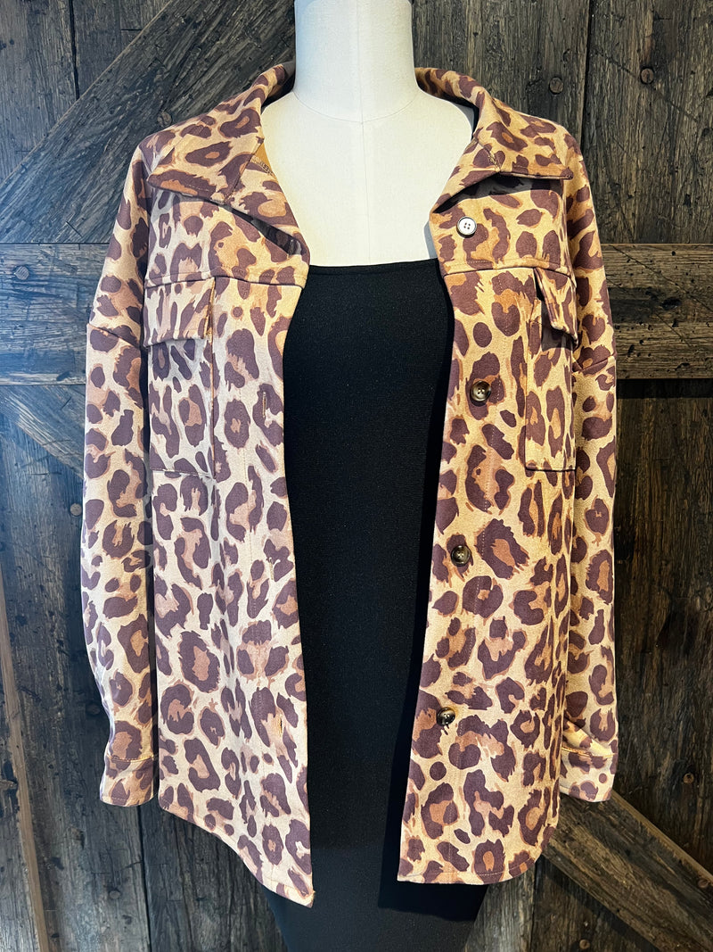 Jolene Leopard Fringe Jacket