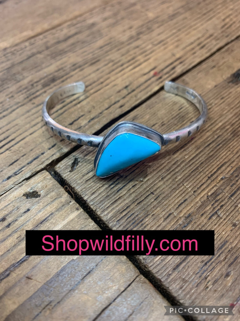 Turquoise Sterling Silver Cuff (Large)