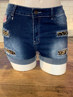 Leopard Patch Shorts