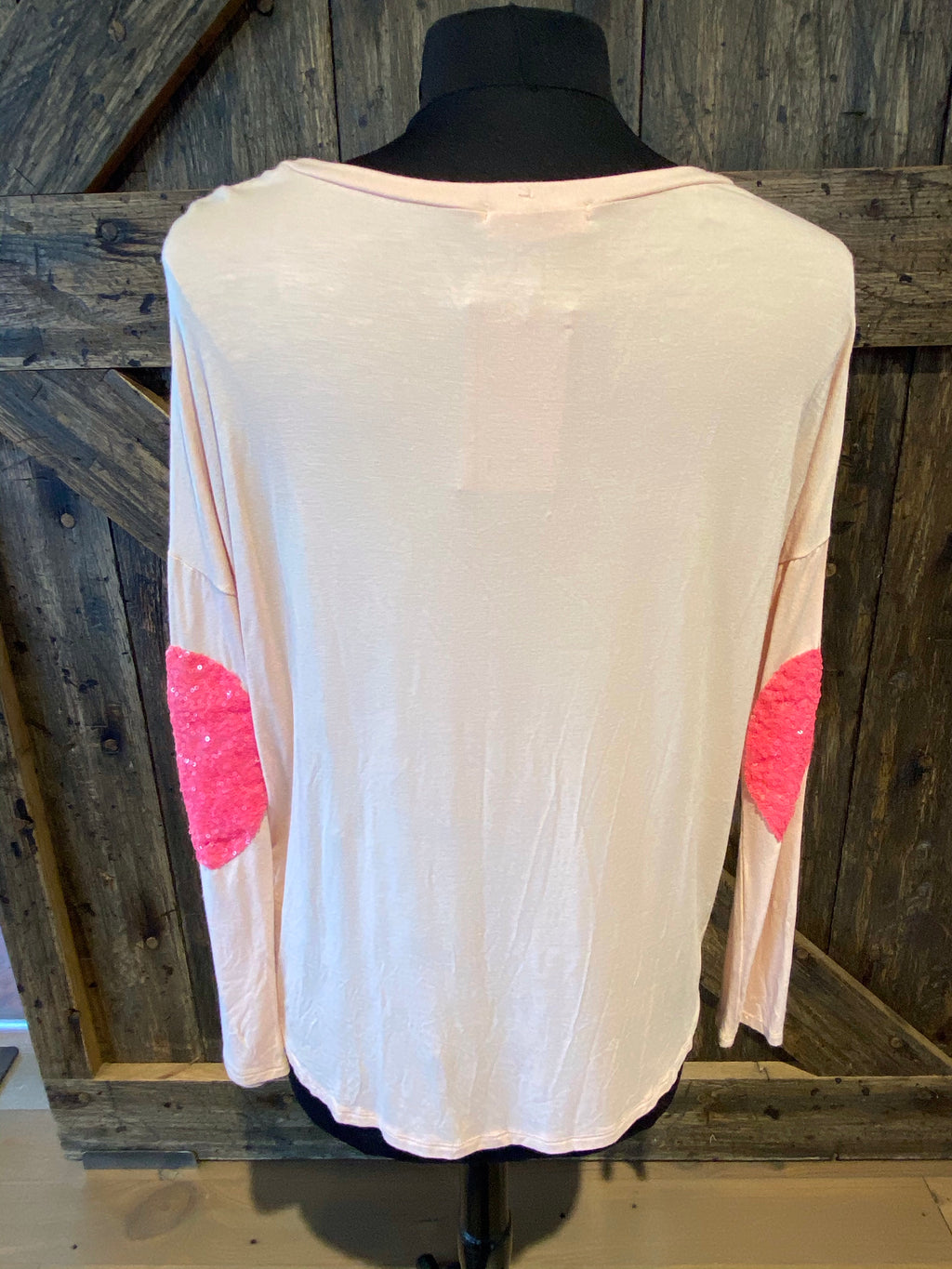 Pink Sequin Elbow Patch