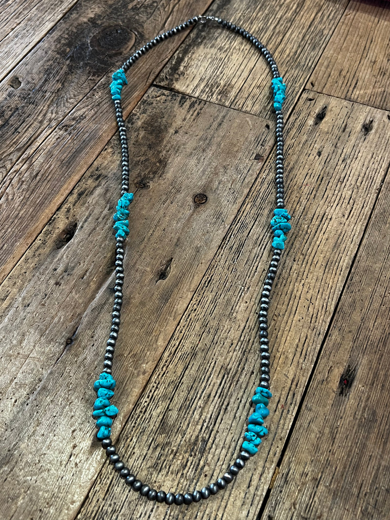 Navajo Pearl & Turquoise Layering Necklace