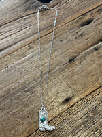 Boot Sterling Silver Necklace