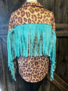 Jolene Leopard Fringe Jacket