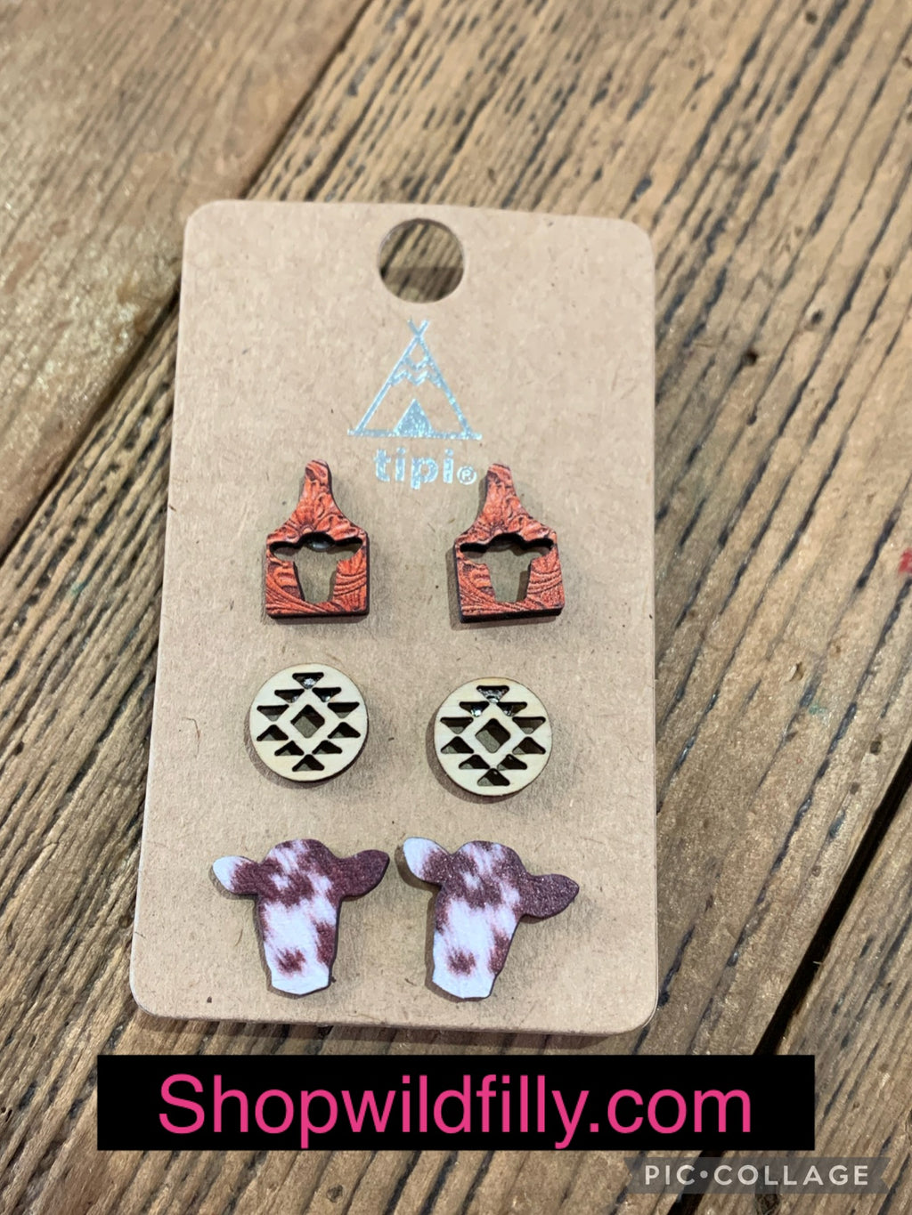 Wood Set Earrings
